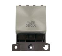 Click MiniGrid MD022SC-WD 20A DP Ingot Switch Module "Waste Disposal" - Satin Chrome