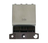 Click MiniGrid MD022SS-OV 20A DP Ingot Switch Module "Oven" - Stainless Steel