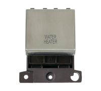 Click MiniGrid MD022SS-WH 20A DP Ingot Switch Module "Water Heater" - Stainless Steel