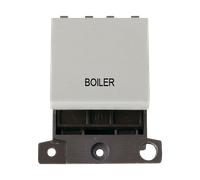 Click MiniGrid MD022WH-BL 20A DP Ingot Switch Module "Boiler" - Click White