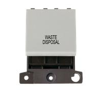 Click MiniGrid MD022WH-WD 20A DP Ingot Switch Module "Waste Disposal" - Click White