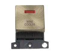 Click MiniGrid MD023AB-WC 20A DP Ingot Switch + Neon "Wine Cooler" - Antique Brass