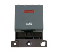 Click MiniGrid MD023BK-OV 20A DP Ingot Switch + Neon "Oven" - Black