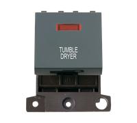 Click MiniGrid MD023BK-TD 20A DP Ingot Switch + Neon "Tumble Dryer" - Black