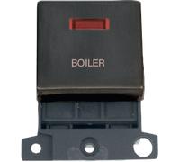 Click MiniGrid MD023BZ-BL 20A DP Ingot Switch Module + Neon "Boiler" - Matt Bronze