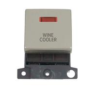 Click MiniGrid MD023PN-WC 20A DP Ingot Switch + Neon "Wine Cooler" - Pearl Nickel