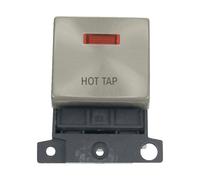 Click MiniGrid MD023SC-HT 20A DP Ingot Switch + Neon "Hot Tap" - Satin Chrome