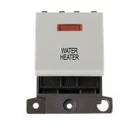 Click MiniGrid MD023WH-WH 20A DP Ingot Switch + Neon "Water Heater" - Click White