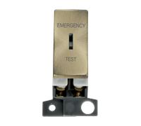 Click MiniGrid MD029AB 10AX DP Keyswitch Ingot Module "Emergency Test" - Antique Brass