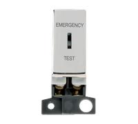 Click MiniGrid MD029CH 10AX DP Keyswitch Ingot Module "Emergency Test" - Polished Chrome