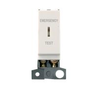 Click MiniGrid MD029PW 10AX DP Keyswitch Module "Emergency Test" - Polar White