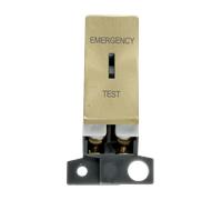 Click MiniGrid MD029SB 10AX DP Keyswitch Ingot Module "Emergency Test" - Satin Brass