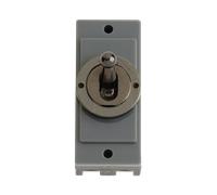 Click MiniGrid MD9102BN 10AX 2 Way Toggle Switch Module - Black Nickel
