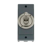 Click MiniGrid MD9125PN 10AX Intermediate Toggle Switch Module - Pearl Nickel