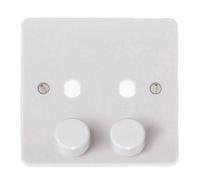 Click Mode 1 Gang Unfurnished Dimmer Plate And Knobs 800W Max 2 Apertures Cma146Pl