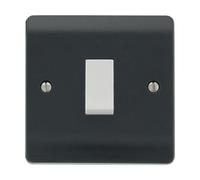 Click Mode CMA011AG Part M 10AX 1 Gang 2 Way Plate Switch - Anthracite Grey