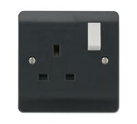 Click Mode CMA035AG Part M 13A 1 Gang DP Switched Socket - Anthracite Grey