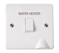 Click Mode CMA044 White Moulded 20A DP ‘Water Heater’ Switch + Flex Outlet