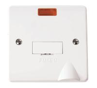 Click Mode CMA053 White Moulded 13A Fused Connection Unit + Neon + Flex Outlet