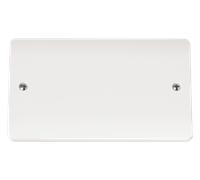 Click Mode CMA061 White Moulded 2 Gang Blank Plate