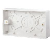 Click Mode CMA082 White Moulded 2 Gang 25mm Deep Pattress Box