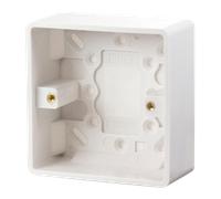Click Mode CMA083 White Moulded 1 Gang 35mm Deep Pattress Box