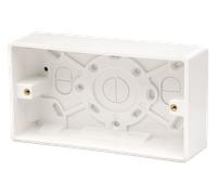 Click Mode CMA084 White Moulded 2 Gang 35mm Deep Pattress Box