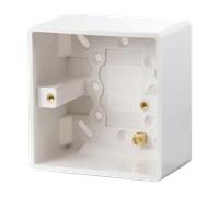 Click Mode CMA085 White Moulded 1 Gang 47mm Deep Pattress Box with Earth Terminal