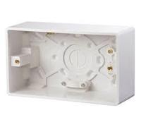 Click Scolmore Mode 2 Gang 47mm Pattress Box Polar White - CMA086