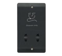 Click Mode CMA100AG Part M 115V/230V Dual Voltage Shaver Socket Outlet - Anthracite Grey