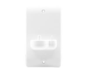 Click Mode CMA102 White Moulded 2G (Vertical) Single In-Wall Oral-B Electric Toothbrush Charger with Holder