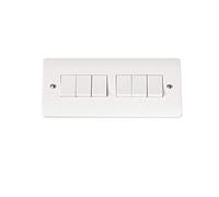 CLICK Mode CMA105 10AX 6 Gang 2 Way Plate Switch