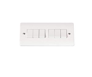 CLICK Mode CMA105 10AX 6 Gang 2 Way Plate Switch