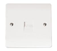 Click Mode CMA119 White Moulded 1G Single Telephone Outlet (Master)