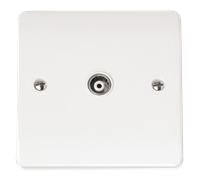 Click Mode CMA158 White Moulded Single Isolated Coaxial Outlet