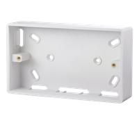 Click Mode CMA235 White Moulded 2 Gang 29mm Deep PVC Pattress Box - Trunking