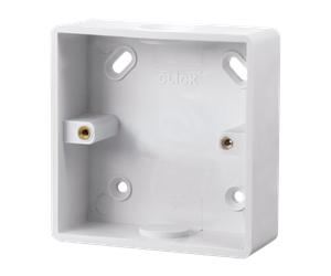 Click Mode CMA240 White Moulded 1 Gang 29mm Deep PVC Pattress Box - Conduit