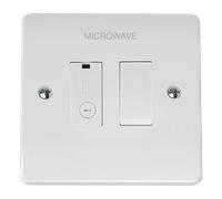 Click Mode CMA2651-MW White Moulded 13A DP Switched Lockable Fused Connection Unit - Microwave Etching