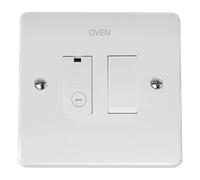 Click Mode CMA2651-OV White Moulded 13A DP Switched Lockable Fused Connection Unit - Oven Etching