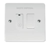 Click Mode CMA2651-WD White Moulded 13A DP Switched Lockable Fused Connection Unit - Waste Disposal Etching