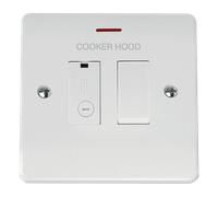 Click Mode CMA2652-CH White Moulded 13A DP Switched Lockable Fused Connection Unit with LED - Cooker Hood Etching