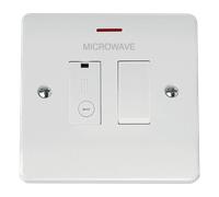 Click Mode CMA2652-MW White Moulded 13A DP Switched Lockable Fused Connection Unit with LED - Microwave Etching