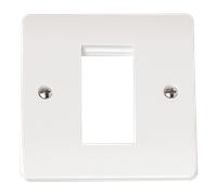 Click Mode CMA310 White Moulded 1G New Media Unfurnished Plate - 1 Aperture