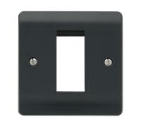 Click Mode CMA310AG Part M 1 Gang Plate Single New Media Aperture - Anthracite Grey