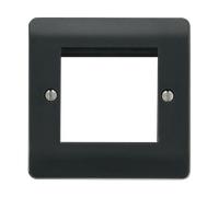 Click Mode CMA311AG Part M 1 Gang Plate Twin New Media Aperture - Anthracite Grey