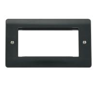Click Mode CMA312AG Part M 2 Gang Plate Quad New Media Aperture - Anthracite Grey