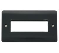 Click Mode CMA426AG Part M 2G (2 x 3) Aperture MiniGrid Unfurnished Front Plate - Anthracite Grey