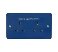 Click Mode CMA632BL 13A 2G Unswitched Socket Outlet - Blue (Medical Equipment Only)