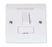 Click Mode CMA651-WD White Moulded 13A DP Switched Fused Connection Unit - Waste Disposal Etching
