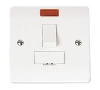 Click Scolmore Mode 13A 1 Gang DP Switched Fused Spur With Neon Polar White - CMA652